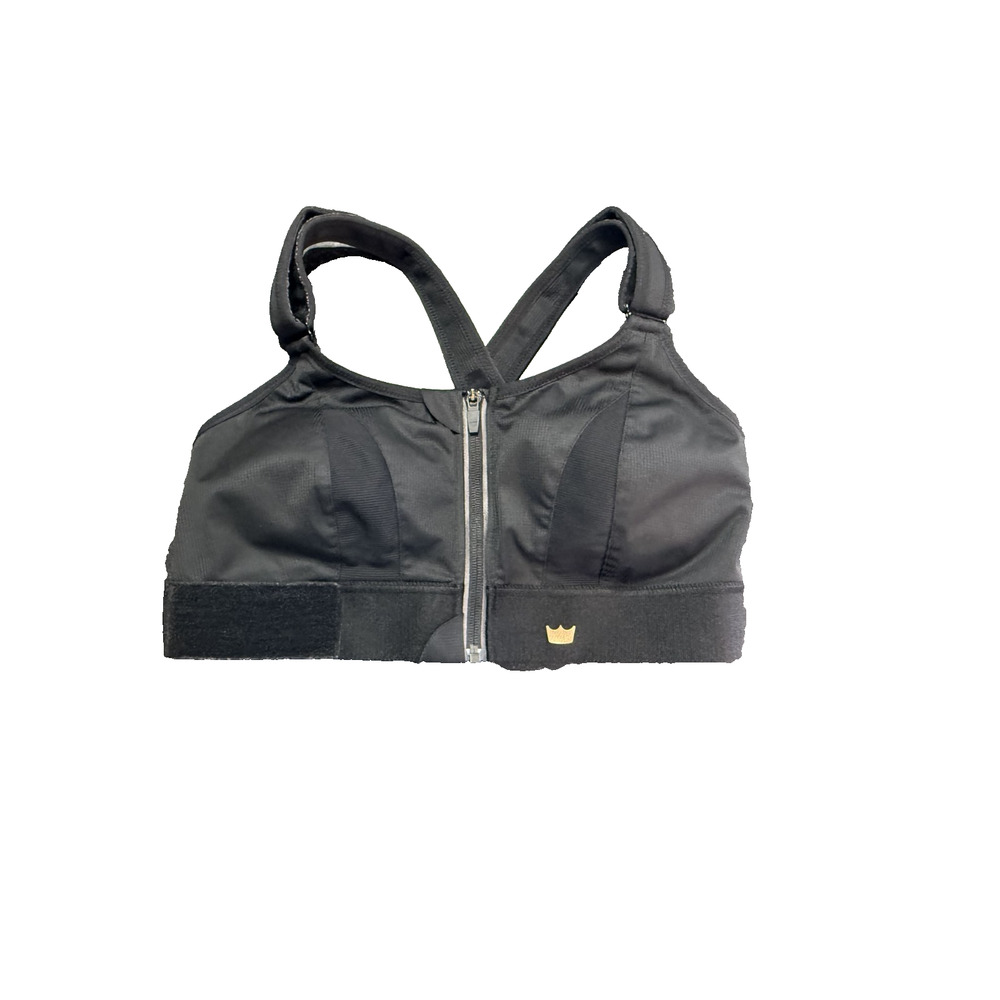 SheFit Ultimate High Impact Black Sports Bra Size 1 Luxe (XL), Adjustable Fit